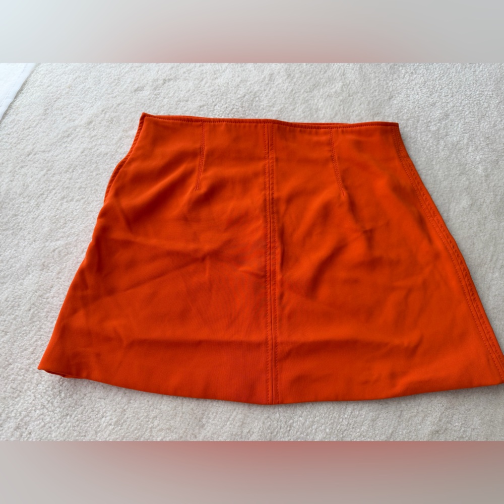 Zara Vibrant Orange A-Line Mini Skirt